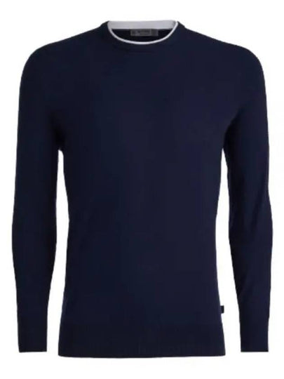 Men's Merino Wool Blend Crew Neck Sweater Twilight - G/FORE - BALAAN 2