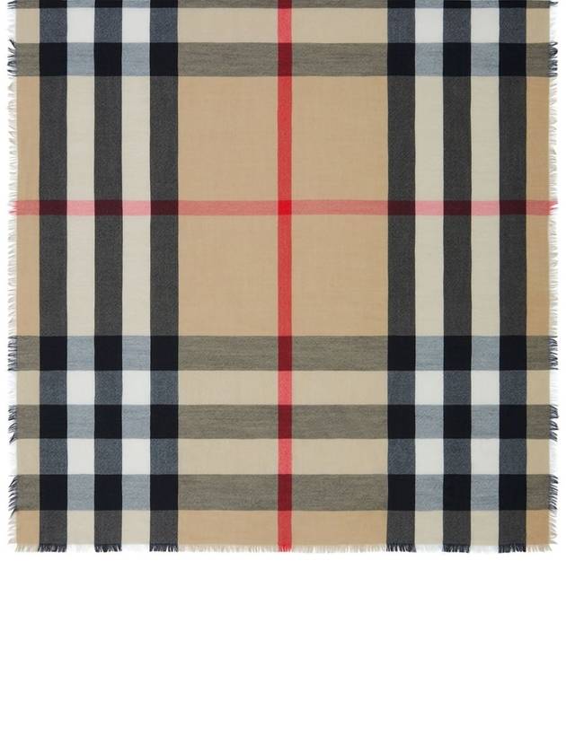 Lightweight Check Cashmere Scarf Beige - BURBERRY - BALAAN 6