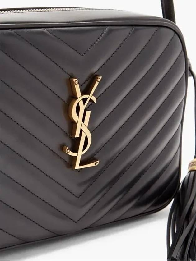 LOU medium quilted leather YSL logo plaque cross bag 612544 DV707 - SAINT LAURENT - BALAAN 5