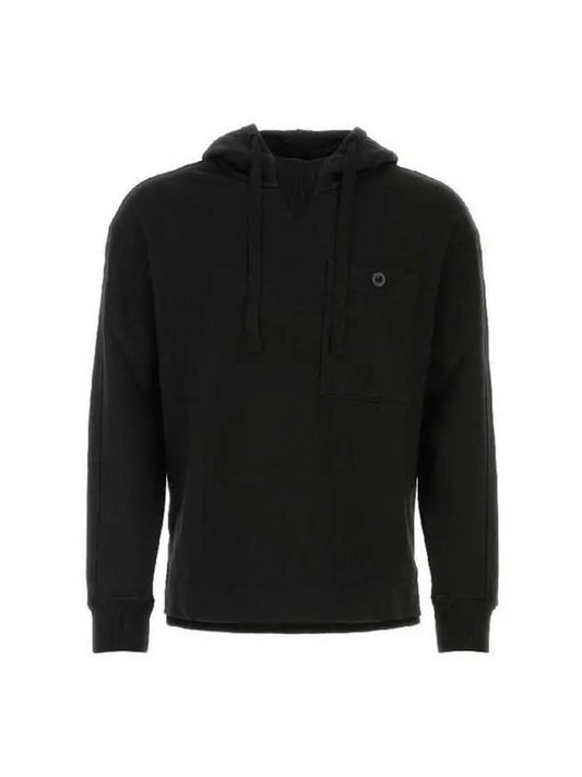 Chest Pocket Cotton Hoodie Black - TEN C - BALAAN 2