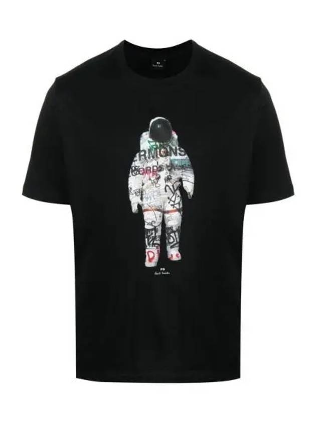 Astronaut Print Short Sleeve T-Shirt Black - PAUL SMITH - BALAAN 2