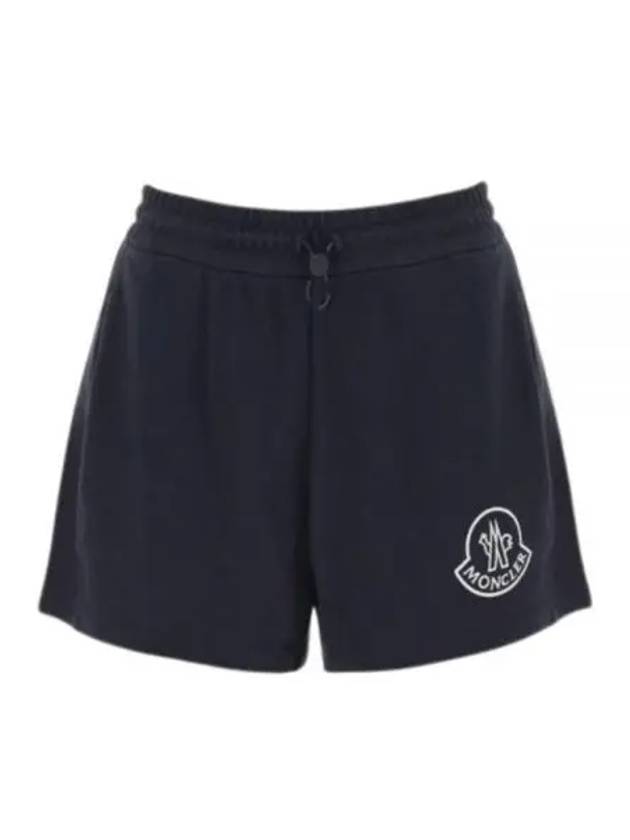 Women's Logo Print Track Shorts Navy - MONCLER - BALAAN 2