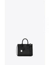 Sac De Jour Nano in Embossed Crocodile Shiny Leather Tote Bag Black - SAINT LAURENT - BALAAN 2