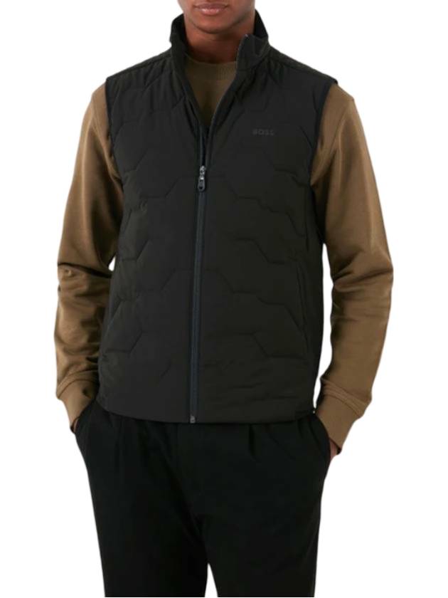 Regular Fit Padded Vest Black - HUGO BOSS - BALAAN 1