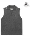 Women s fall wide collar V neck vest 2012LXVC GREY - BLACK&WHITE - BALAAN 1