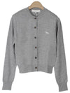 Baby Fox Patch Regular Cardigan Grey Melange - MAISON KITSUNE - BALAAN 2