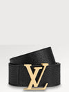 Initiales 40MM Reversible Leather Belt Black Brown - LOUIS VUITTON - BALAAN 3