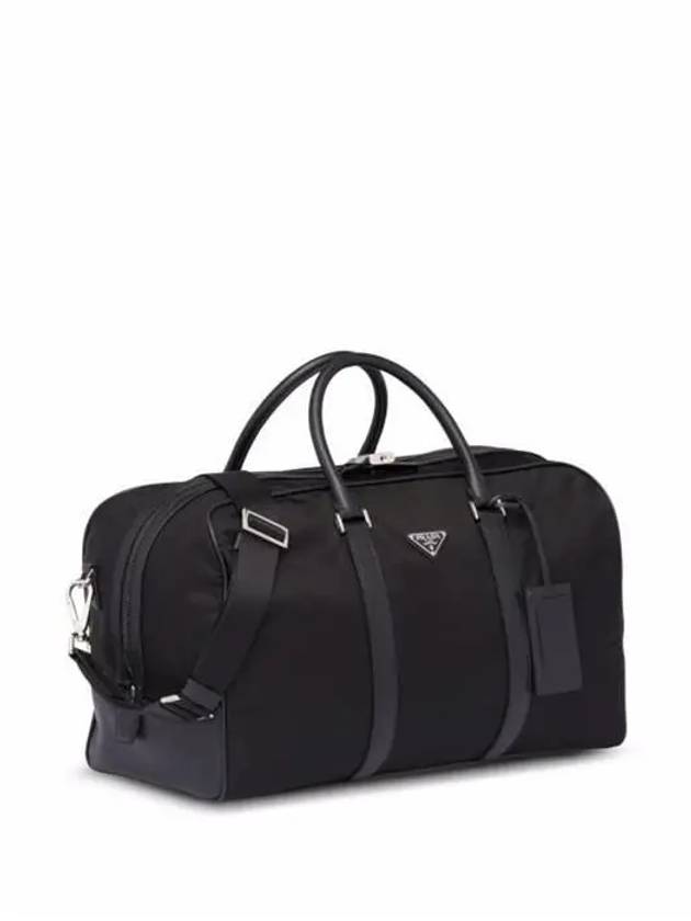 Re Nylon Saffiano Leather Duffel Bag Black - PRADA - BALAAN 3