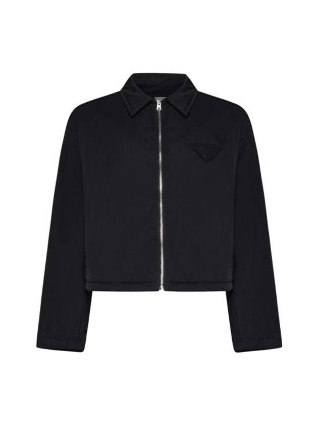 Puffer Blouson Tech Nylon Zip Up Jacket Black - BOTTEGA VENETA - BALAAN 2