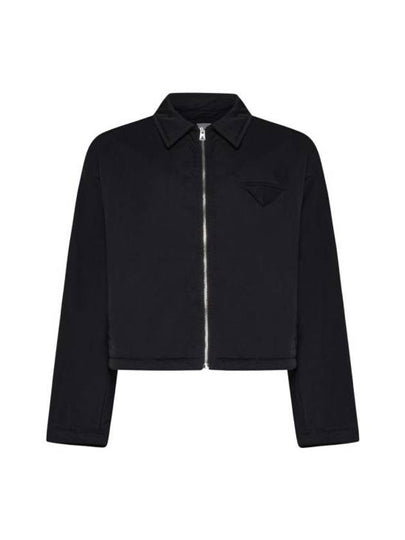 Puffer Blouson Tech Nylon Zip Up Jacket Black - BOTTEGA VENETA - BALAAN 2