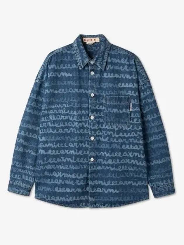 Pocket Denim Long Sleeve Shirt Blue - MARNI - BALAAN 2