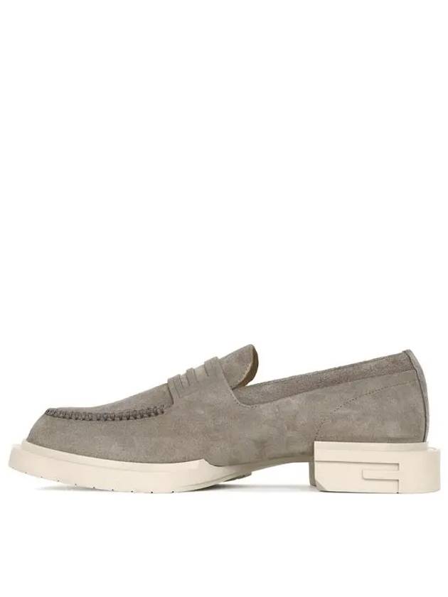 Frame Suede Loafers Grey - FENDI - BALAAN 3