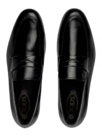 Men's Small Logo Leather Penny Loafer Black - TOD'S - BALAAN 2