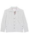 Pointel Knit Cardigan Grey - THOM BROWNE - BALAAN 2