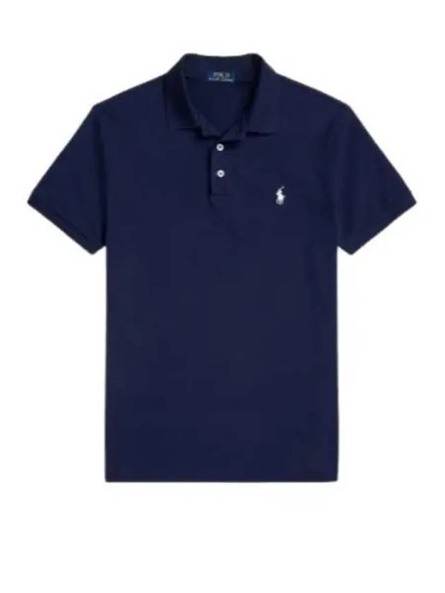 Polo Pony Motif  Polo Shirt Navy - POLO RALPH LAUREN - BALAAN 2