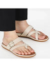 Women s Flip flops Gracie Buckle Leather Cream Strap Toe Post HM5 A20 - FITFLOP - BALAAN 1