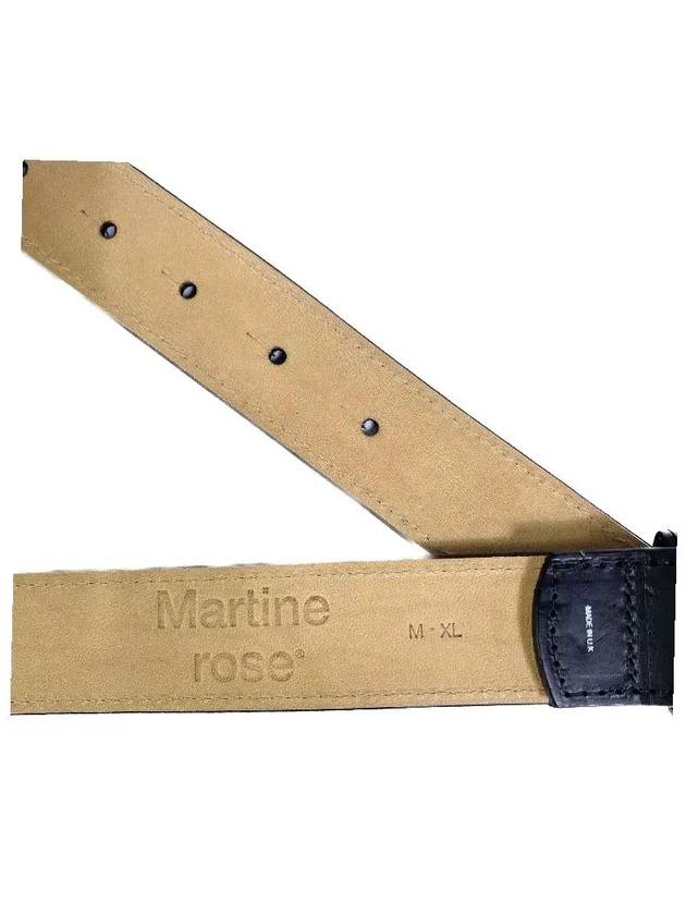 Men's Gold Rose Big Buckle Leather Belt MRAW20 1124A - MARTINE ROSE - BALAAN 5