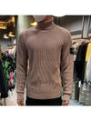 Wappen Patch Wool Turtleneck Rose Pink - STONE ISLAND - BALAAN 3