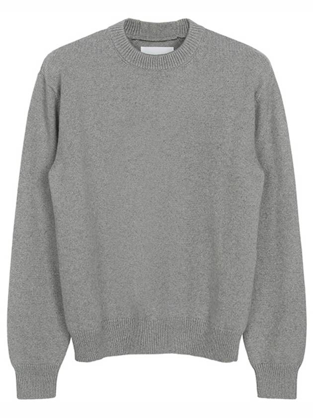 Cotton Cashmere Knit Top Grey - JIL SANDER - BALAAN 2