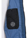 Garment Dyed Crinkle Reps Down Padded Cobalt Blue - STONE ISLAND - BALAAN 7