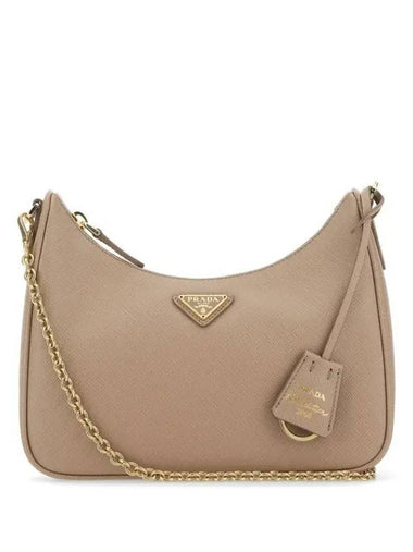 Re-Edition 2005 Saffiano Leather Shoulder Bag Cameo Beige - PRADA - BALAAN 1