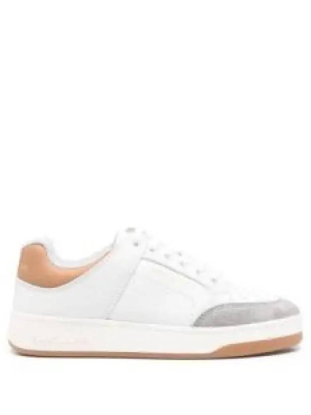 Sl61 Smooth Leather Suede Low Top Sneakers White - SAINT LAURENT - BALAAN 2