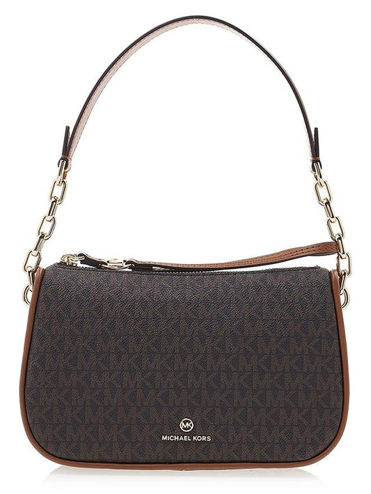 Women's Jet Set Monogram Print Shoulder Bag Brown - MICHAEL KORS - BALAAN 2