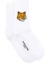 Fox Head Socks White - MAISON KITSUNE - BALAAN 4