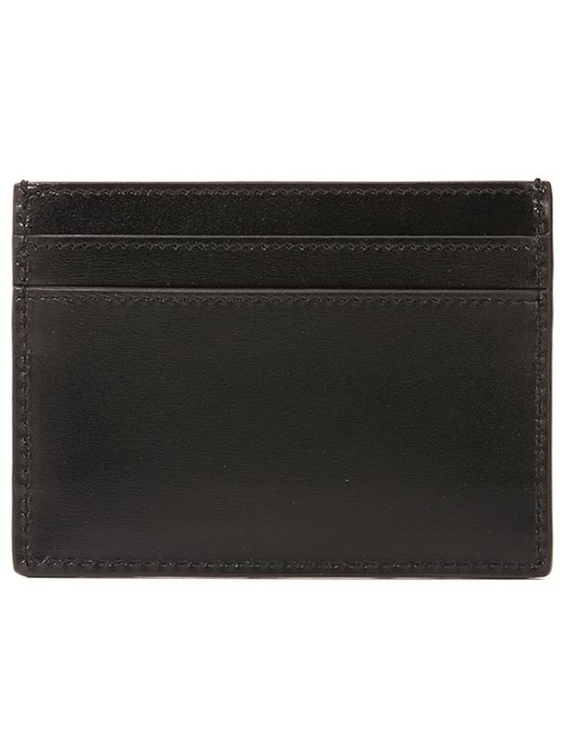 Monogram Card Case in Smooth Leather Black - SAINT LAURENT - BALAAN 4