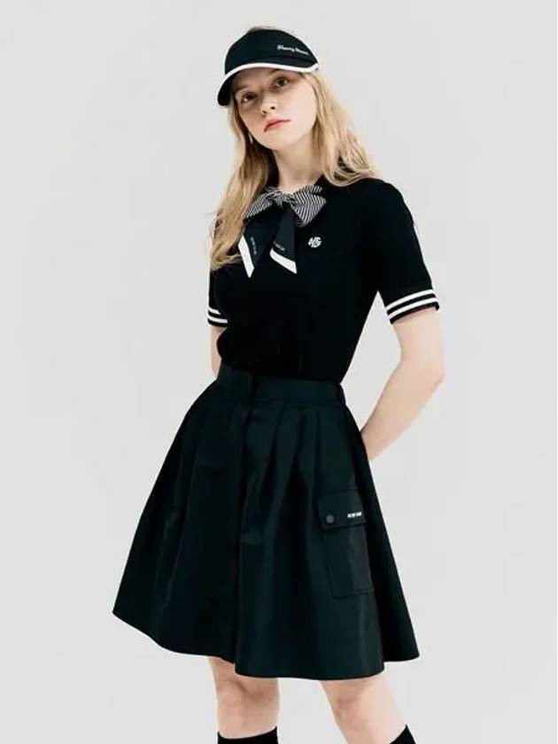 Golf Outpocket Volume Skirt Black - HENRY STUART - BALAAN 1