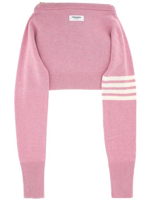 Jersey Stitched Merino Crew Neck Sweater Shell Tote Bag Pink - THOM BROWNE - BALAAN 2