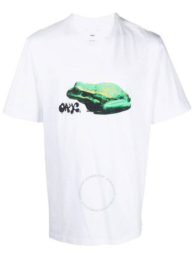 OAMC Men's White Amphibian Short-Sleeved T-Shirt, Size Small - OAMC - BALAAN 1