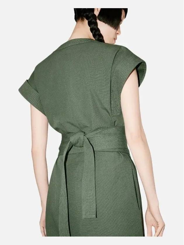 Women's Green Kimono Dress FD62RO1249LA 51 - KENZO - BALAAN 3