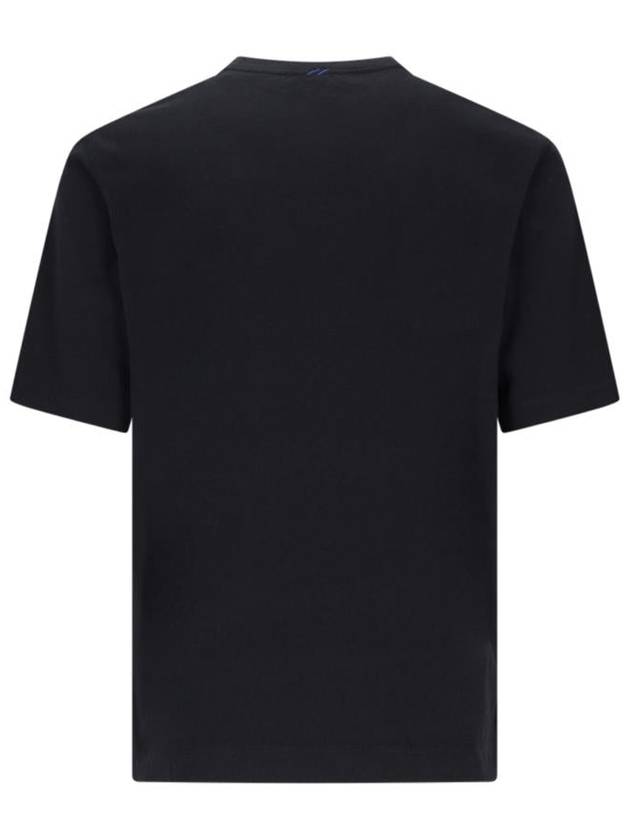 Equestrian Knight Patch Cotton Short Sleeve T-Shirt Black - BURBERRY - BALAAN 3