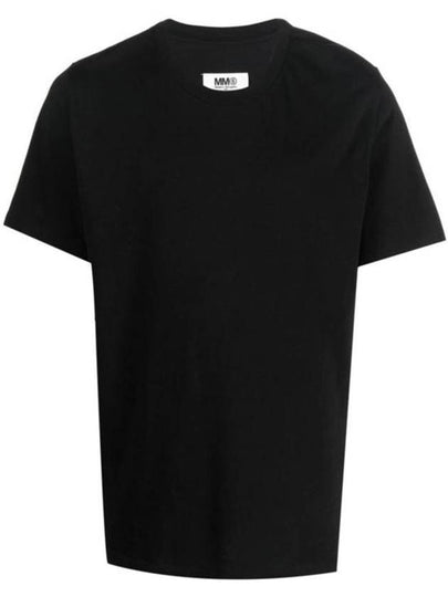 Oversized Cotton Short Sleeved T-shirt Black - MAISON MARGIELA - BALAAN 2