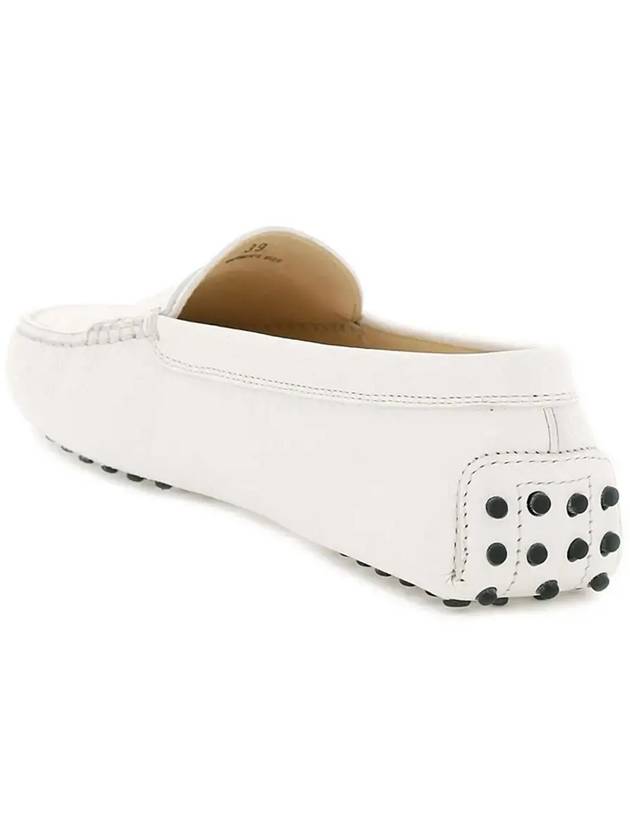 Gomini Leather Driving Shoes White - TOD'S - BALAAN.