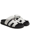 Chypre Calfskin Sandals Blanc - HERMES - BALAAN 5