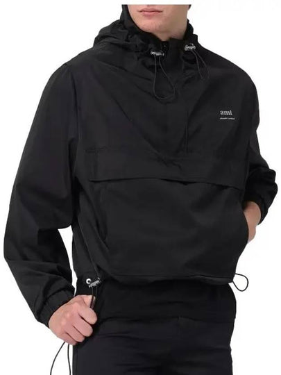 Alexandre Mattiussi Hooded Windbreaker Black - AMI - BALAAN 2