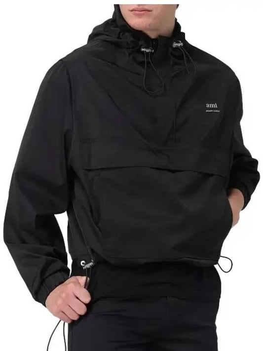 Alexandre Mattiussi Windbreaker Hoodie Black - AMI - BALAAN 2