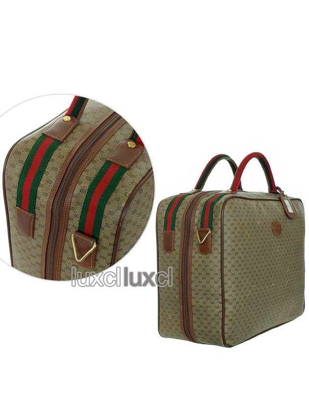 PVC Vintage Boston Bag GG Three Stripes Travel - GUCCI - BALAAN 5