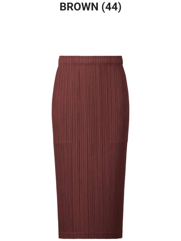 Pleats Please October 23 Monthly Color Burgundy Wine Brown Long Pleated Skirt JG144 - ISSEY MIYAKE - BALAAN 4