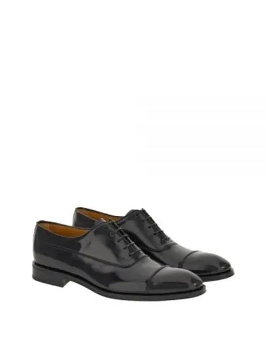 Men's Toe Cap Leather Oxford Black - SALVATORE FERRAGAMO - BALAAN 2