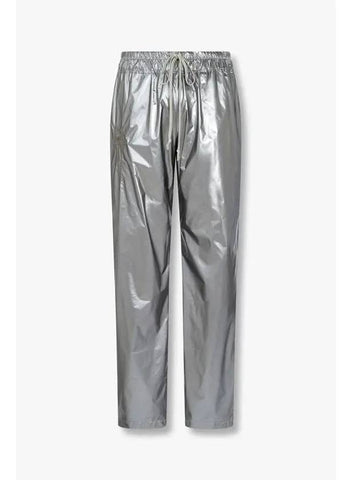 MEN CHAMPION Drawstring embroidered metallic pants silver - RICK OWENS - BALAAN 1