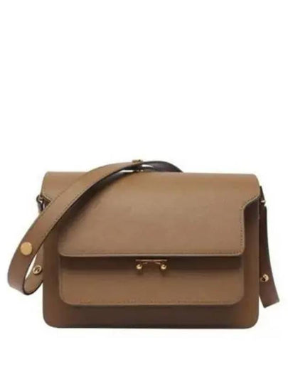 Saffiano Trunk Medium Shoulder Bag Brown - MARNI - BALAAN 2