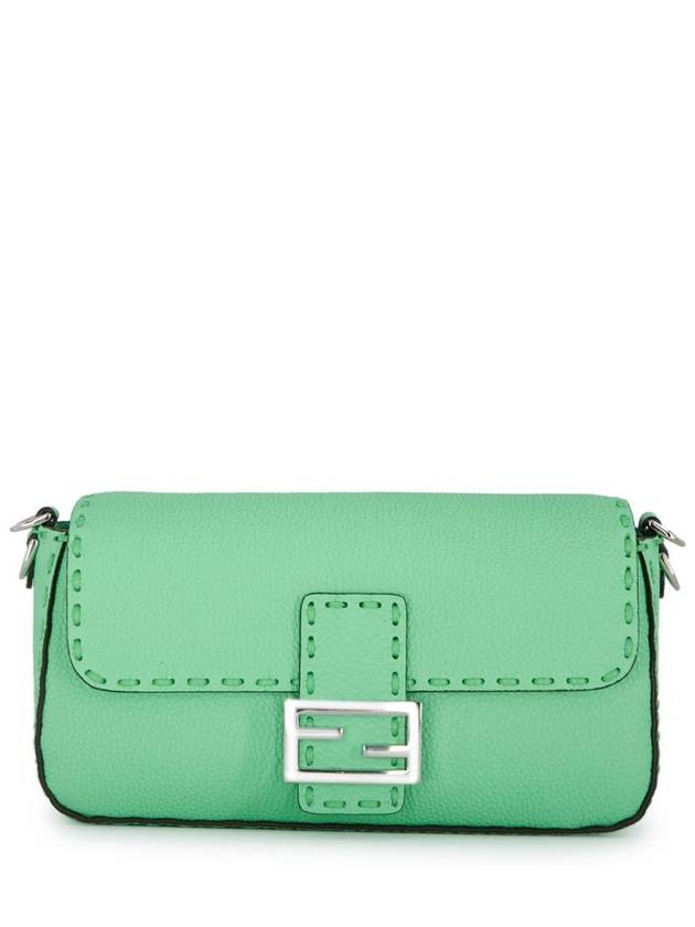 Baguette Stitch Selleria Leather Shoulder Bag Green - FENDI - BALAAN 2