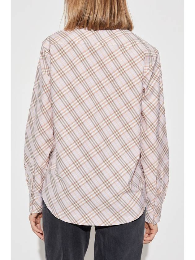 Burberry Checkered Shirt, Women's, Pink - BURBERRY - BALAAN 4