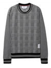 4bar stripe trimming houndstooth sweatshirt MJT355F - THOM BROWNE - BALAAN 1