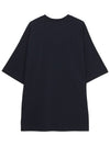 Le Typo Cotton Short Sleeve T-shirt Navy - JACQUEMUS - BALAAN 3