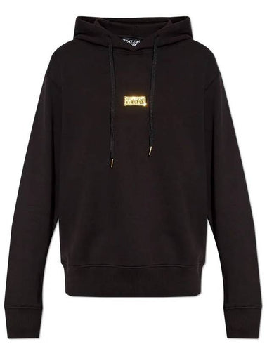 Logo Regular Fit Hood Black - VERSACE - BALAAN 1