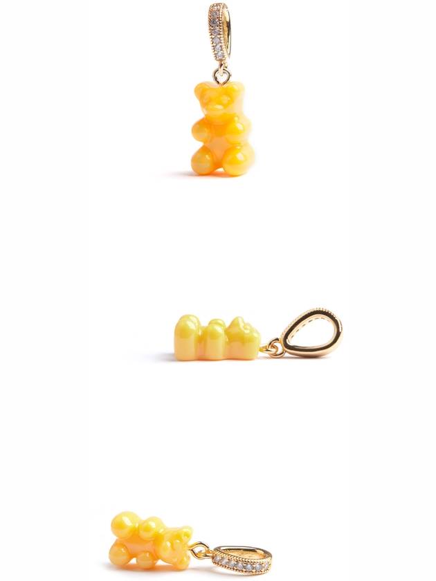 Nostalgia Bear Fave Connector Pendant Gold NYC Taxi Yellow - CRYSTAL HAZE - BALAAN 4